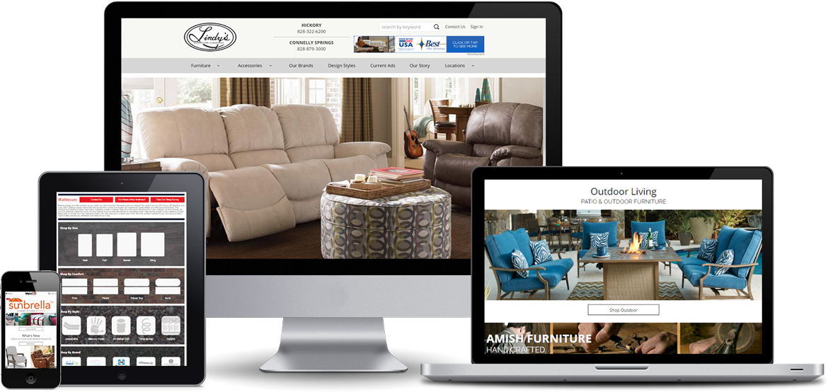 furniture retailer website devices
