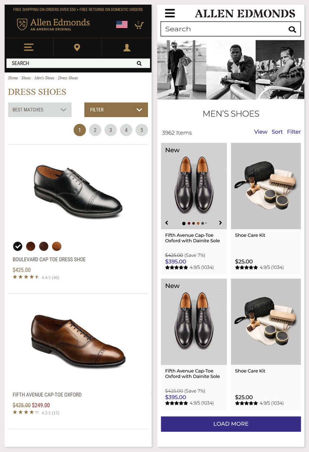 ux ecommerce Product Listing Page