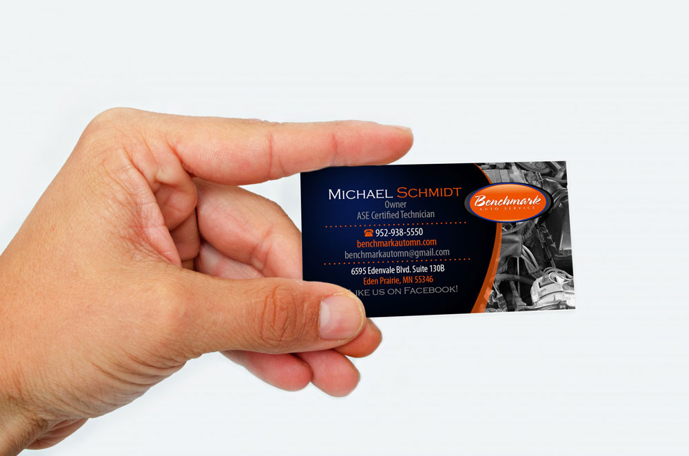 benchmark auto service business card